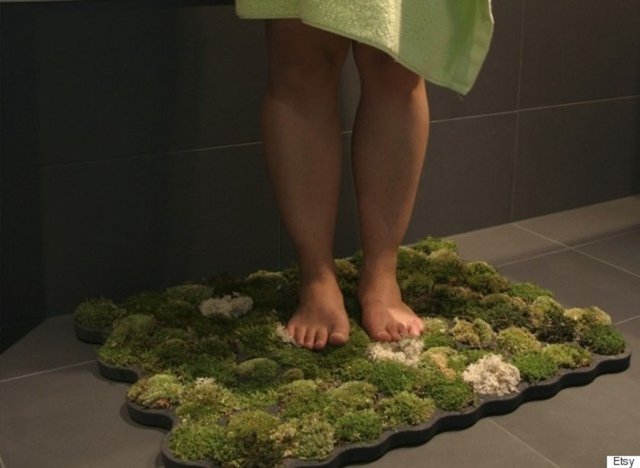 Çimen şeklinde banyo paspası