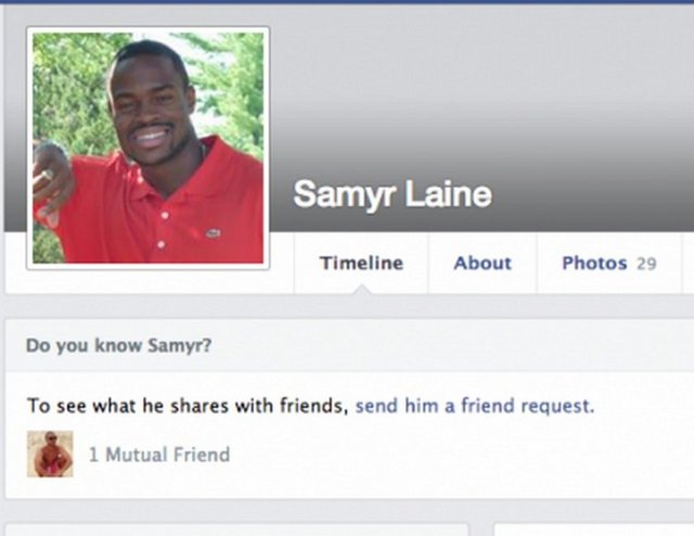 11.Samyr LaineLaine Zuckerberg'ün oda arkadaşıydı. Aynı zamanda atlet olan Samyr Laine Zuckerberg ile sabaha kadar Playstation oynardı.Laine 2012 Londra Olimpiyatları'na katıldı. Şimdi ise bir kitap yazıyor ve Haitili çocuklar için çalışan bir yard