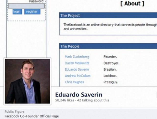 19. Eduardo Saverin -  - Eduardo Saverin Facebook'un ilk yıllarında finansal olarak ayakta durmasını sağlayan kişi.