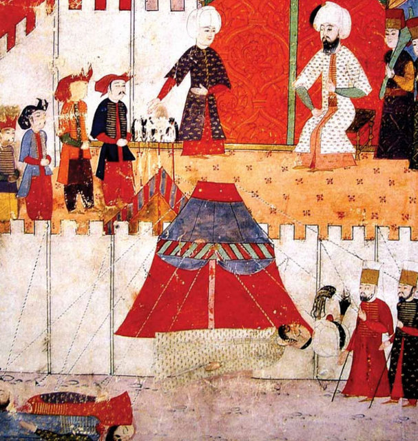 -A.Atilla Şentürk, Şehzade Mustafa Mersiyesi, Enderun Kitabevi, s.132 (Hünername, CII, 172a, Topkapı Sarayı Müzesi Kütüphanesi H. 1524)