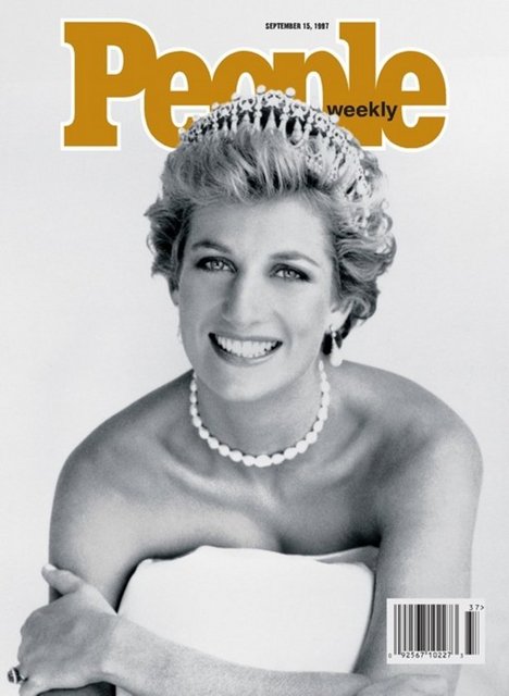 People: 15 Eylül 1997 - Prenses Diana,  ölümünden iki hafta sonra yayın hayatına 1974'ten beri devam eden haftalık dergiye 57'inci kez kapak oldu.  Ölümünün üzerinden yapılan bu kapakla People en çok satan on kapaktan birine imzasını atarak tarihe kazındı.