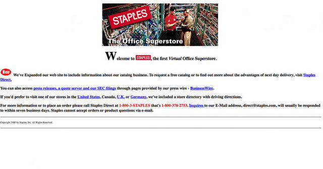 Staples Aralık 1996