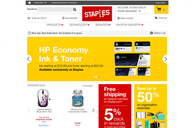 Staples şimdi