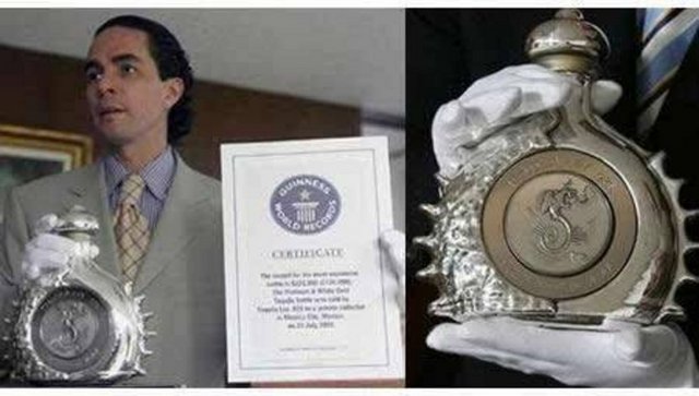 Altın tekila şişesi: Tekila Ley şirketi 20 Temmuz 2006'da platin ve beyaz altın karışımı bu şişelerde çok özel tekila hazırladı. 225 dolarlık tekilayı bir Meksikalı işadamı aldı.  -  - Fiyatı: 225 bin dolar.