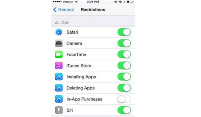 Ayarlar > Genel > Kısıtlamalar menüsüne gidin, Kısıtlamaları etkinleştirin ve Uygulama İçi Satın Almaları devre dışı bırakmak için sayfayı aşağı kaydırın.