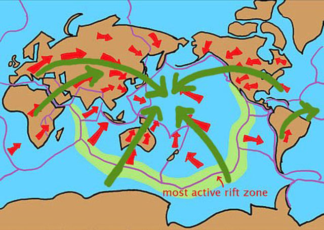 44. Her kıta, yılda ortalama olarak 2 santimetre kadar yer değiştirmektedir.