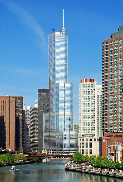 13. Trump International Hotel and Tower - Chicago, USA, 423m