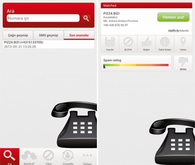 CIA uygulaması ise istenmeyen görüşmeleri bloklama iddiasıyla ortaya çıkmasına rağmen aslında kimlik ve adres bilgilerini aktarıyor.