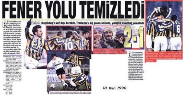 İki takım arasında 10 Mart 1996'da İnönü Stadı'nda yapılan lig maçının 21. saniyesinde fileleri havalandıran Fenerbahçeli Bolic, rekabetin kayıtlara geçen en erken golüne imza koydu. Fenerbahçe bu maçı 2-1 kazandı.