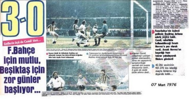 Fenerbahçe de Beşiktaş'a karşı ligdeki en farklı skorlu galibiyeti, 7 Mart 1976 ve 7 Ekim 2012'de 3-0'lık sonuçlarla aldı.