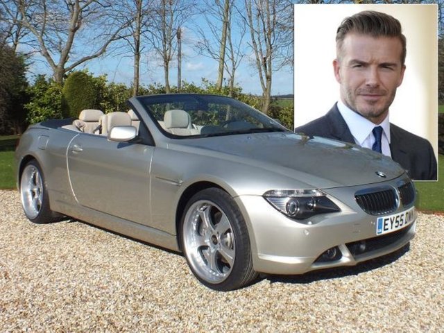 Beckham çiftinin bir dönem kullandığı BMW 6 Serisi Convertible satılıyor. -