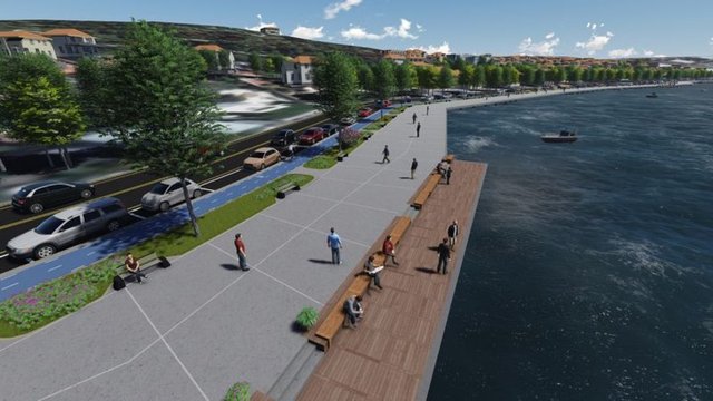 Otomobilleri ile gelen vatandaşlar için ise 116 araçlık parklanma cebi yapılıyor.