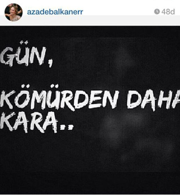 AZADE BALKANER INSTAGRAM'DAN DUYGULARINI BÖYLE PAYLAŞTI