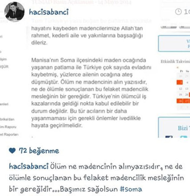 HACI SABANCI TWITTER'DAN DUYGULARINI BÖYLE PAYLAŞTI
