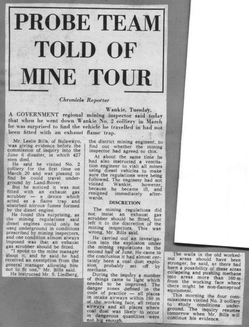 ZIMBABVE - WANKIE / 1972: -  - 6 Haziran 1972'de Rodezya'da, şimdi adıyla Zimbabve'nin Wankie kömür madeninde bilinmeyen bir nedenden patlama yaşandı. Devam eden seri patlamar tarihin en büyük maden facialarından birinin yaşanmasına sebep oldu.