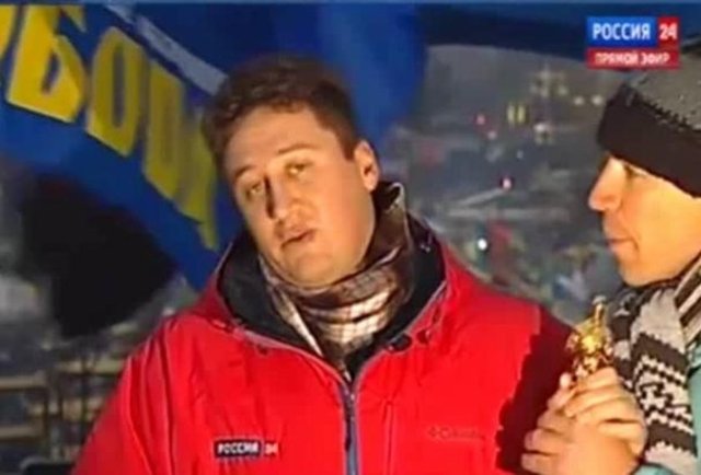 Ukraynalı sunucu 2013 yılında, canlı yayında "Rusya 24" televizyon kanalına canlı yayın sırasında "yalanları ve saçmalıkları" için Oscar ödülü verdi.