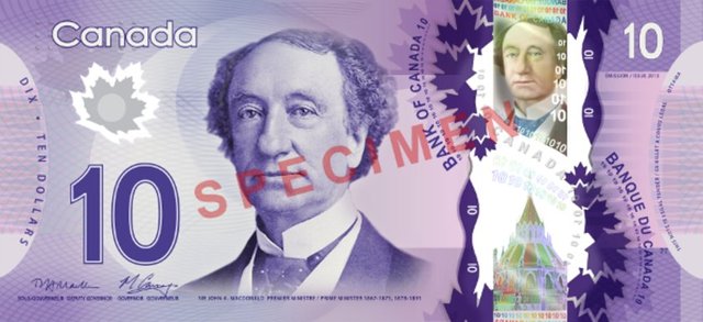 10 Kanada doları