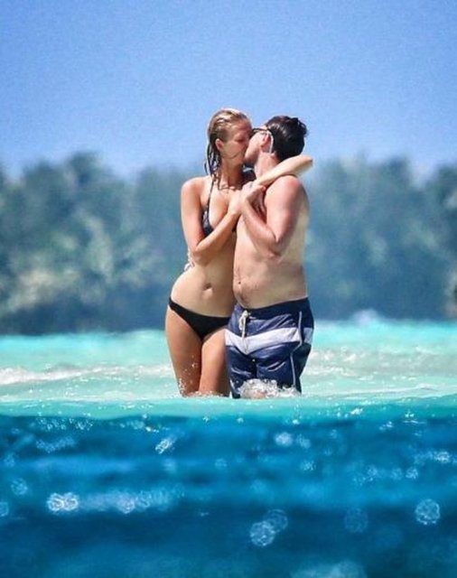 Leonardo DiCaprio ile Toni Garrn'ın aşka geldiği anlar.