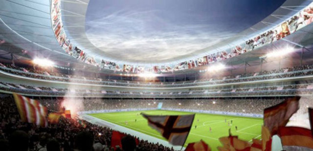 Roma kulübü maçlarını, ezeli rakibi Lazio kulübüyle Roma Olimpiyat Stadı'nda oynuyor.