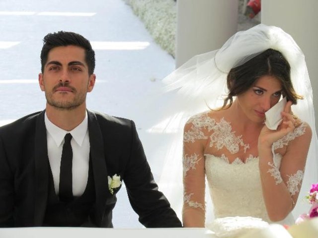 Gelin Katia Ancelotti ise özellikle nikahının kıyılacağı dini tören sırasında mutluluk gözyaşlarını bir dakika bile tutamadı.