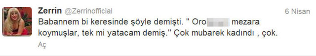 Twitter'daki bu hesap dizideki Zerrin rolünü canlandıran Derya Karadaş tarafından yönetilmiyor.