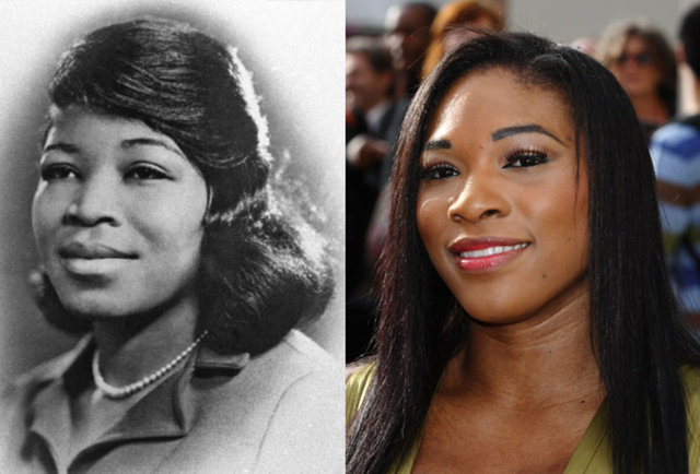 BETTY SHABAZZ-SERENA WILLIAMS Tenis yıldızı Serena Williams, siyahi hareketin savunucusu Malcm X'in avukat eşi Betty Shabazz'ın ikizi gibi.