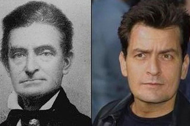 CHARLIE SHEEN-JOHN BROWN Skandallarıyla gündeme gelen aktör Charlie Sheen, ABD'li komutan John Brown'ı andırıyor.