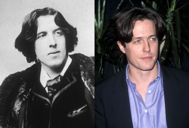 OSCAR WILDE-HUGH GRANT ingiliz aktör Hugh Grant, İrlandalı oyun ve roman yazarı Oscar Wilde'a çok benziyor.