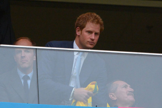 29 yaşındaki Prens Harry, Brezilya'daki maçı Güney Amerika'da yaptığı gezinin bir parçası olarak izlemişti.
