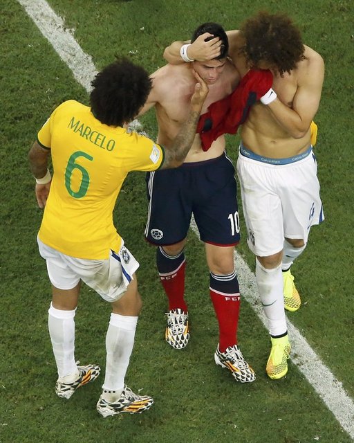 Başrolde turnuvadaki performansıyla tüm dikkatleri üzerine James Rodriguez ile David Luiz vardı.