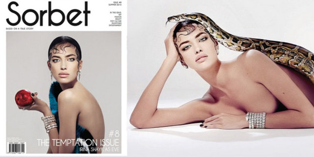 Cristiano Ronaldo'dan ayrılıktan sonra Bradley Cooper ile aşk yaşayan Irina Shayk yılan pozuyla yürek hoplattı.