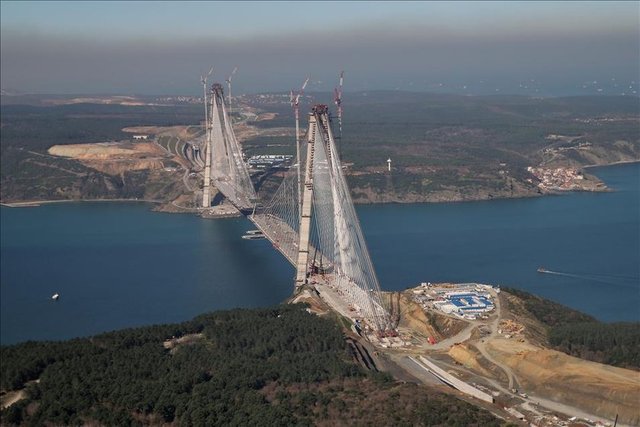 İşte 3. köprü inşaatından kareler...