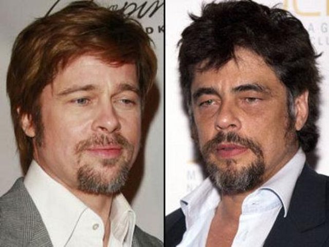 Brad Pitt ile Benicio Del Toro benzerliği.