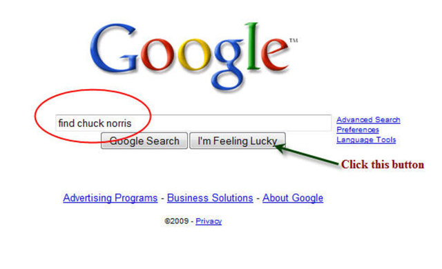 Chuck Norris'i Bulmak -  - Esprileri ile tanınan Chuck Norris'de Google'dan nasibini alıyor.