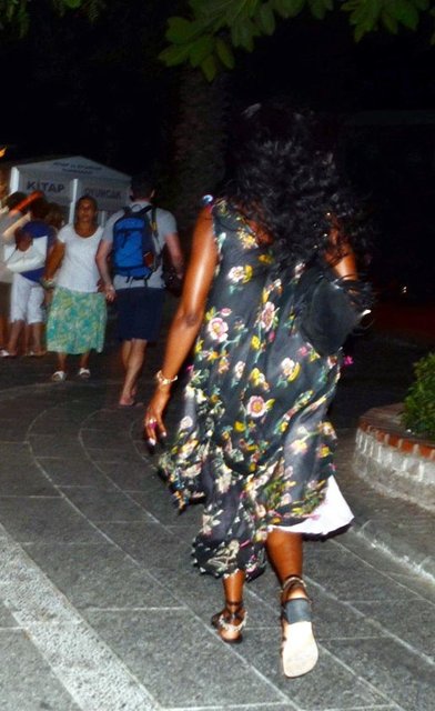 Bodrum ilçesinde tatil yapan top model Naomi Campbell, kızkardeşi ve kendibi gibi İngiliz olan bir grup arkadaşıyla modacı Rıfat Özbek'in davetlisi olarak Yalıkavak Çarşı'ndaki bir köfteciye gitti.