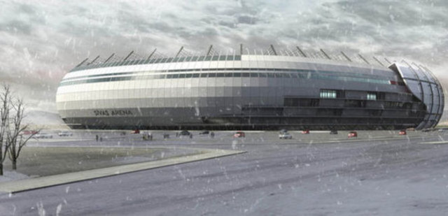 Sivas'ta yapımına başlanan Türkiye'nin ilk ekolojik stadında gelecek ay çatı kaplaması ve cephe konstrüksiyon imalatına başlanacağı bildirildi.