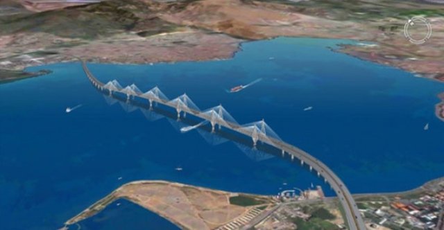 Körfez geçişini 70 dakikadan 6 dakikaya indirecek köprü 3 kilometre uzunluğuyla dünyanın en büyük dördüncü köprüsü olacak.