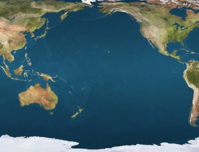 Büyük okyanus'ta kasırganın etkisi altında bölge üzerinde atmosferin dış tabakasında beliren ve...