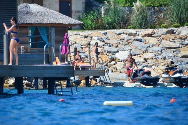 İkili, İstanbul'da bir gün kaldıktan sonra dün Bodrum'a geçti.
