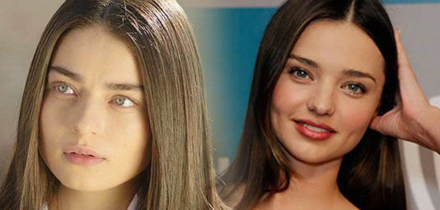 Ayça Ayşin Turan, Miranda Kerr'e olan benzerliğiyle dikkat çekiyor.