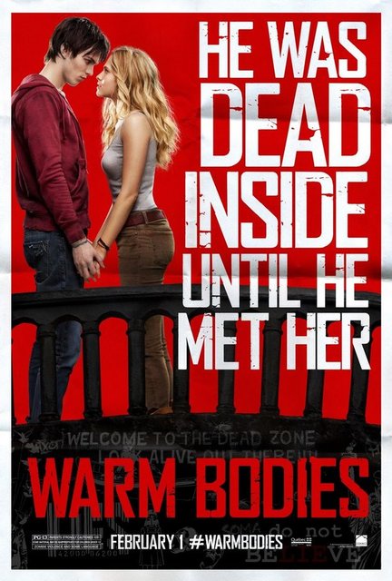 9-Sıcak Kalpler (Warm Bodies) (2013): 35 milyon dolarlık bütçesiyle listenin en pahalı işi… Bir zombinin gözünden akan, onun içsesiyle ironi kazanan ve hedefi insan yiyicilikten kurtulmak olarak koyan keyifli bir eser… Hem de zombi (R) ile insan (Julie)