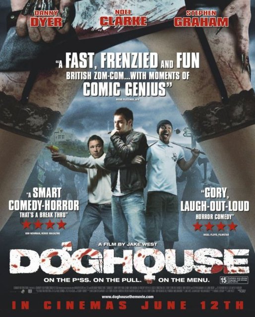 10-Doghouse (2009): Lanetli kasabaya gelen, seks ve rahatlama peşindeki bir grup adam, kadınların virüslü olduğunu öğrenir. Üstelik zombileşen bu varlıklar, sadece erkekleri yemektedir… Uzaylı istilası komedisi "Evil Aliens" ile dikkat çeken Jake West'ten