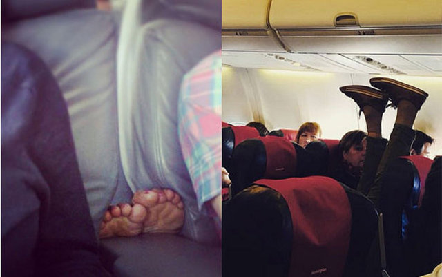 Yüz kızartan fotoğraflarUçaktaki yolcular tarafından gizli olarak çekilen ve internete yayılan bu fotoğraflar çirkin görüntüler oluşturuyor.