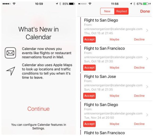 2. Akıllı takvimDavetleri, uçuş bilgilerini ve restoran rezervasyonlarınızı tespi edibilen Takvim uygulaması bunları otomatik olarak takvime ekliyor. Ayrıca size etkinliklerinizle ilgili öneriler de yapabiliyor.