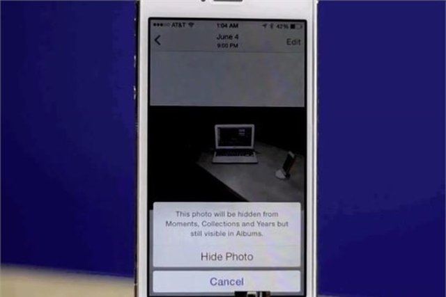 Parmağınızı bir fotoğrafın üzerine basılı tuttuğunuzda o fotoğraf 'gizli' oluyor. Albümde de 'gizli' klasörünün içinde yer alıyor.