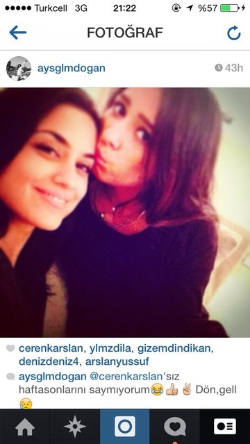 Ayşegül Melisa Doğan'ın Instagram pozları