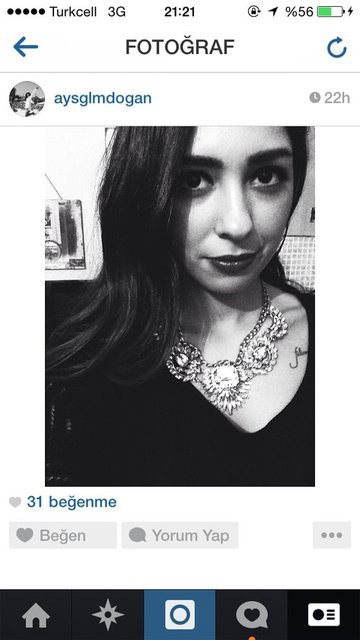 Ayşegül Melisa Doğan'ın Instagram pozları