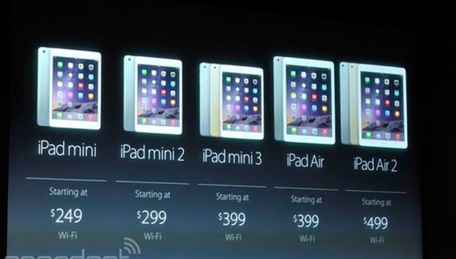 Bu da satıştaki tüm iPad'lerin ABD fiyatları...