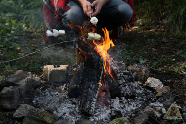 Filmlerde ateşin üzerinde çubukların ucuna takarak kızartılan şeylerin ismi 'marshmallow'dur.