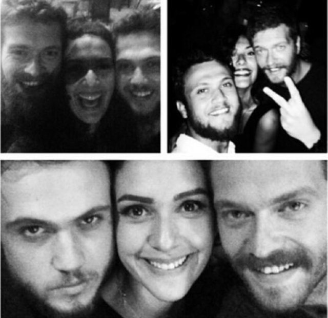 - Halit Ergenç, partiye eşi Bergüzar Korel ile katıldı.